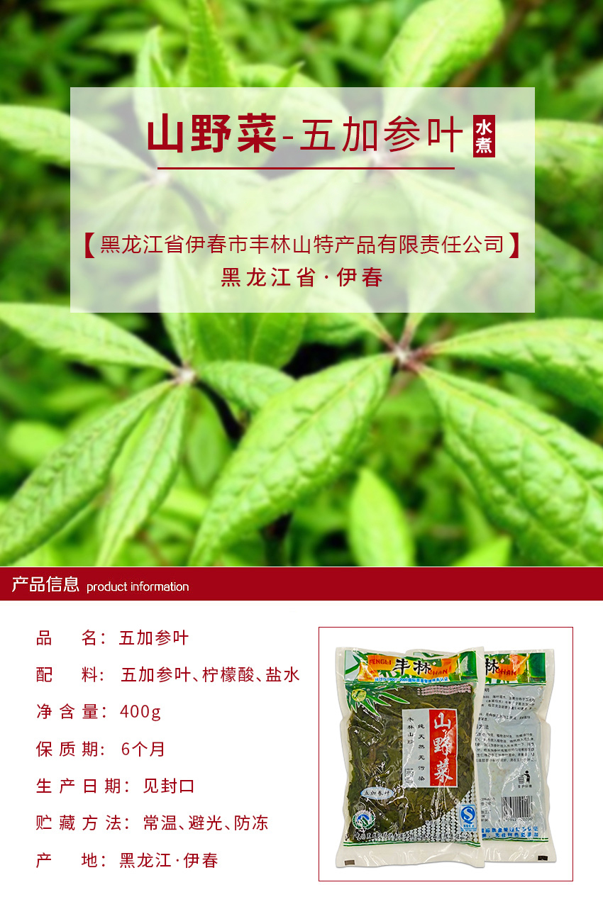  五加参叶 伊春乐鱼官网app特产品有限责任公司 伊春乐鱼官网app特产品